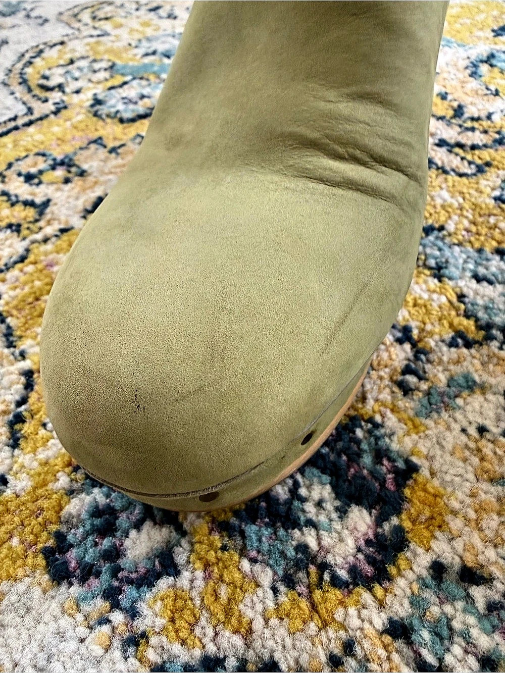 Madewell Green Suede Clogs Sz 8 - Picture 4 of 5